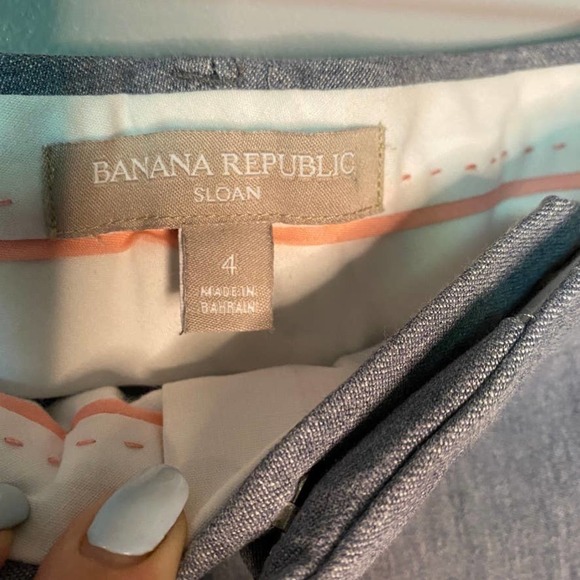 𝅺banana Republic Sloan Fit Pants Grey Size 4 - Picture 3 of 6